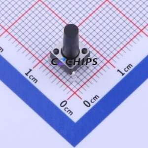 TS-1002-BR13526 Tactile Switch Through hole-4P,6x6mm Switch Single Pole Single Throw Round Button 2.6N Through Hole - Product Image 1