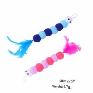 Baguette en forme de plume pour chat, attrapeur et canne à pêche, <span class=keywords><strong>jouet</strong></span> interactif, <span class=keywords><strong>souris</strong></span> en bois, adapté aux animaux de compagnie - Product Image 3
