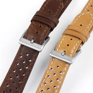 Bracelet de montre en cuir 18mm 20mm 22mm, bracelet de sport perforé et respirant pour Samsung Gear S2 S3 - Product Image 4