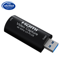 Carte de capture vidéo USB 3.0 U3 Plus 4K 60Hz pour ordinateur portable, jeux, streaming en direct, enregistrement MP4, alliage d'aluminium 5 Gbps