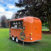 Remorque de restauration rapide multifonctionnelle personnalisée entièrement équipée, chariot à glaces et hot-dogs mobile, en acier inoxydable résistant à la rouille