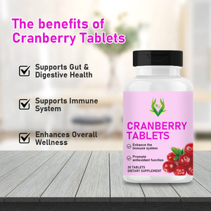 Tabletas de Arándano Rojo con Vitamina C y Antioxidantes, Extracto de Fruta de Arándano Rojo de Liberación Prolongada, Apoya el Sistema Inmunológico - Product Image 2