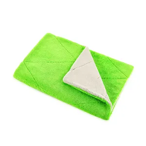 Manufacturer Premium Quality 1000GSM Double Layer Microfiber Cleaning Cloth Microfiber Car Drying Car Care Towel
