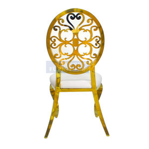Silla de Boda de Metal Dorado de Diseño Nuevo, Estilo Real de Dubái - Product Image 3