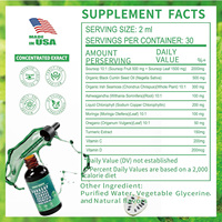 OEM Terbaik 10 dalam 1 dengan Sea Moss, Moringa, Kunyit, Minyak Habbatussauda, Oregano, Ashwagandha, Soursop Bitters Cairan Tetes 60ml