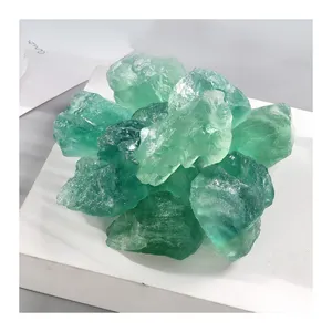 Wholesale divination natural healing smelting stone crafts quartz and minerals gemstones Rough raw green fluorite crystal