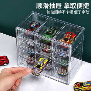 Alloy Model Car Storage Box Transparent Display Case For Children Hot Wheels Toy Car Rack 6 Grids With Lid - Product Image 2