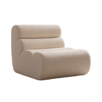 Canapé modulaire à compression, fauteuil individuel librement combinable, en tissu bouclé, canapé paresseux avec dossier à 3 niveaux, emballé en rouleau pour salon