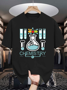 T-shirt di Alta Qualità Comoda all'Ingrosso, Maglietta Personalizzata 100% Cotone con Motivo <span class=keywords><strong>Chimico</strong></span> per Uomo - Product Image 2