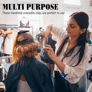 Clip Professionali Personalizzabili con Logo e Colore, Clip in Carbonio Anti-Appannamento <span class=keywords><strong>per</strong></span> Parrucchieri, Clip a Coccodrillo <span class=keywords><strong>per</strong></span> Salone, Barbiere, Truccatori - Product Image 5