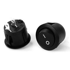 Interruptor Basculante Mini Negro de 12V para Uso Marino, Automotriz e Industrial, Interruptor de Encendido/Apagado Modelo KCD 10A/125V y 6A/250V - Product Image 1