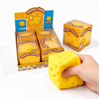 Jouet sensoriel anti-stress en TPR en forme de fromage de 11 cm – Nouveauté de fête, design unisexe pour les plus de 14 ans