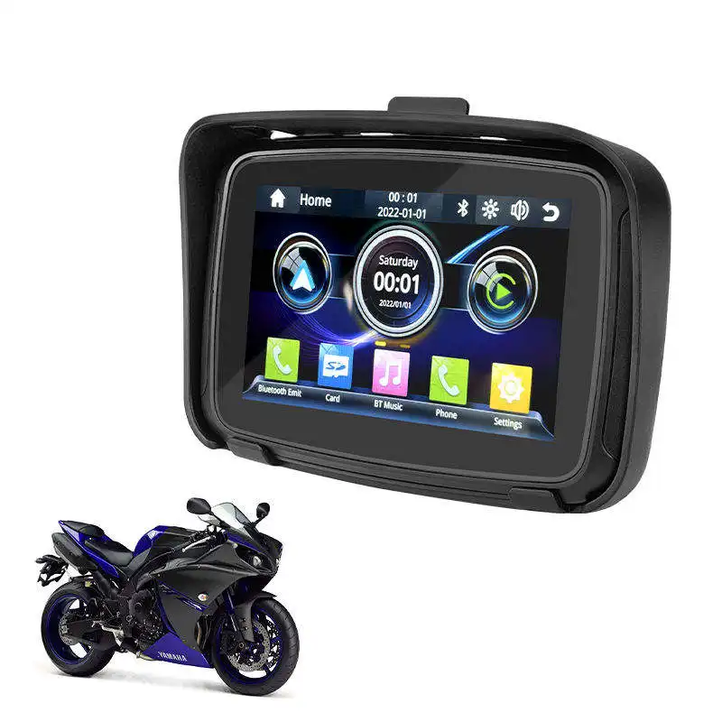 7 pulgadas impermeable motocicleta GPS navegación Motor bicicleta portátil inalámbrico Carplay GPS navegador