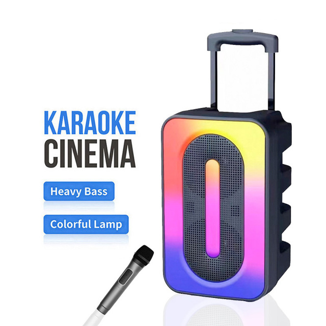 JBK-6602 NEW Dual 6.5 Inch Speaker Woofer Bass Private Portable Rechargeable Wireless Blue Tooth Sound Box Party Speaker