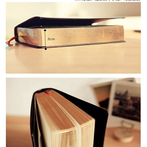 Vintage Holy Bible Blank Pages Gold Edge A5 B6 PU Leather Diary Journals Super <b>Thick</b> <b>Paper</b> Notebook - Product Image 3