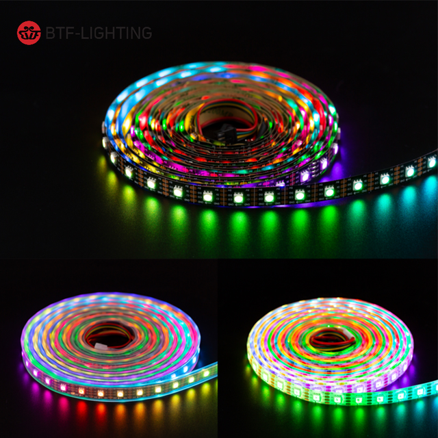 SK9822 Programmable Digital LED Strip 5050 Addressable RGB 30 60 144 LEDs/m IP65 Waterproof for Stage Lighting
