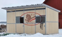 Panneaux d'écurie portables haut de gamme, cadre en bambou durable, box préfabriqué pour chevaux, finition galvanisée à chaud avec revêtement en poudre