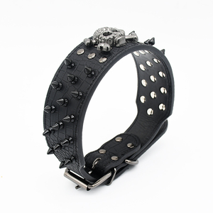 Custom Luxury <strong>Dog</strong> <strong>Collar</strong> With Skull Design And Bite-Resistant Rivets,Heavy-Duty <strong>Dog</strong> Neck <strong>Collar</strong> For Large Breeds Accessories - Product Image 4