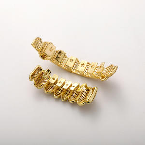 ファッションヒップホップアイスアウト歯フルダイヤモンド14K象眼細工8犬歯シャープクールブレースアイスアウト歯Grillz - Product Image 3