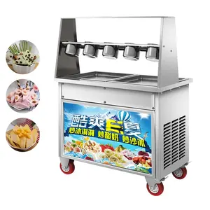 Electric commercial yogurt fry ice cream roll commercial fried ice cream roll machine