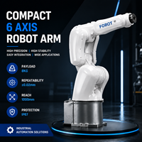 Bras robotisé industriel FOBOT à 6 axes, haute précision ±0,02 mm, charge utile 8 kg, portée 1000 mm, IP67, direct usine pour SI