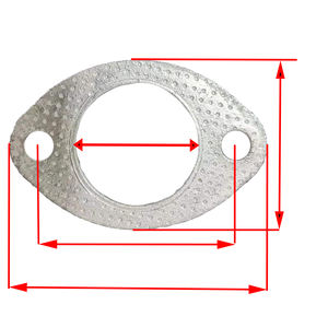 汽车修理用<span class=keywords><strong>2</strong></span>孔球节法兰垫片石棉金属排气连接垫片 - Product Image 5