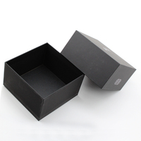 Boîte cadeau en carton rigide noir mat écologique avec logo personnalisé, impression UV sélective, pour bijoux, montres et cosmétiques – Meilleures ventes