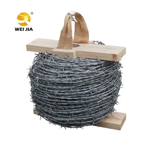 China Manufactory farm barbed wire export barbed wire to zambia Hot dipped galvanized barbed wire length price per roll