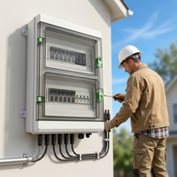 Boîtier de Combinaison PV DC CYHA-24, 6 Entrées 1 Sortie, 1000V, Connecteur MC4, Certifié CE, Étanche IP65, SPD, Système PV, OEM ODM