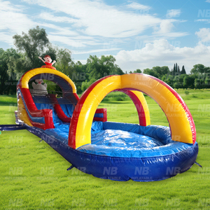 บ้านลมเป่าลมสำหรับเด็กพร้อมสไลเดอร์น้ำและปราสาทกระโดดน้ำ - Product Image 2