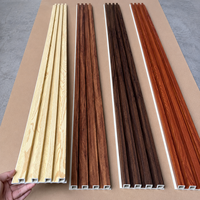 Panel de Pared Acanalado WPC, Alternativa de Madera en PVC 3D, Paneles de Plástico para Interiores Comerciales/Cocina/Gimnasio, Estilo Moderno Chino