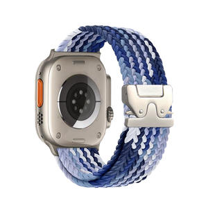 <span class=keywords><strong>Correa</strong></span> para <span class=keywords><strong>Apple</strong></span> <span class=keywords><strong>Watch</strong></span> Series 10 9 8 7 6 5 4 SE Hebilla de paracaídas Banda de bucle trenzado de nailon elástico para IWatch Pulsera 38mm 46mm - Product Image 6