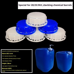 Tapa de cubo de plástico de 25 y <span class=keywords><strong>20</strong></span> <span class=keywords><strong>litros</strong></span>, olla de aceite apilable y tapa de hervidor de agua para almacenamiento de cubos, tambores de diseño exterior, cubos y barriles - Product Image 6