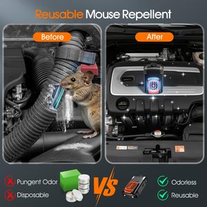 Repelente de Martas <span class=keywords><strong>para</strong></span> Automóviles, Productos de Control de Plagas por <span class=keywords><strong>Ultrasonido</strong></span>, Repelente de <span class=keywords><strong>Ratas</strong></span> y Ratones con Luz Cegadora Debajo del Capó, Repelente de Roedores - Product Image 4