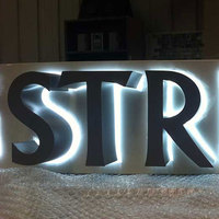 Enseigne murale lumineuse en acier inoxydable brossé 3D personnalisée pour hôtel, entreprise, hall d'entrée, logo commercial, lettres rétroéclairées en métal pour extérieur