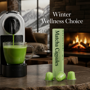 Cápsulas de Matcha de Origen Ético Compatibles con Nespresso Original Line, Sin Desperdicio, Orgánicas, Saludables, Cápsulas de Té Verde - Product Image 1