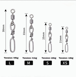 Connecteur rapide tout en acier inoxydable avec anneau de guidage supérieur et mousqueton pivotant pour la réparation de la tête de canne à pêche et le bricolage de matériel de pêche - Product Image 2