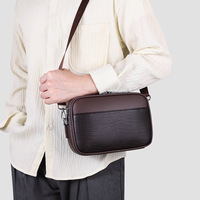 Sac bandoulière homme le plus populaire, personnalisable OEM/ODM avec logo, double fermeture éclair, multi-couches, grande capacité, pour le streetwear et le quotidien