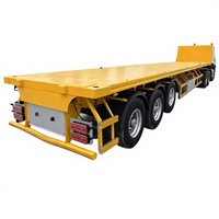 Semi-remorque en acier à châssis extensible 2 essieux de 40 pieds avec suspension pneumatique et capacité de charge de 60 tonnes, fabriquée en Chine, à vendre