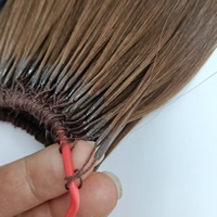 Extensions de cheveux coréennes I-Tip en coton, sans danger pour les cheveux naturels, faciles à poser, en cheveux humains vierges Remy, très demandées en Corée
