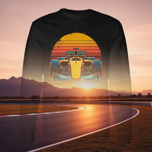 T-shirt à manches longues rétro Racing Car Sunset - Product Image 3