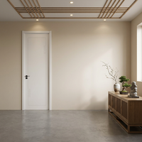 Porte de chambre intérieure moderne en bois, surface CPL, composite polymère, résistante aux rayures, résistante à l'eau, portes à panneau unique pour