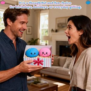 Mini Custard Bun Squishy Stress Relief Toy EVA Plastic Anti-Stress <b>Squeeze</b> <b>Ball</b> Dumpling Shape Sensory Play - Product Image 6