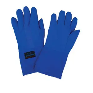 Großhandel EN 511 38 cm Blue Cryogenic Flüssig stickstoff Gefrier handschuhe Wasserdichte warme Arbeits handschuhe