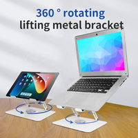 Portable ergonomique 360 rotatif hauteur réglable pliable métal universel support pour ordinateur portable pour iPad MacBook tablette