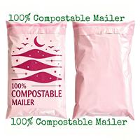 Pochettes d'expédition pour chaussures en PLA+PBAT biodégradable, imperméables et compostables, épaissies, auto-adhésives, avec logo personnalisé et sérigraphie
