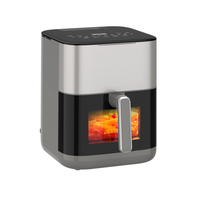 Friteuse à air numérique domestique 6L personnalisée, 1800W, fonction de brumisation d'eau antiadhésive
