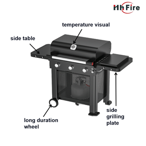 Zone de cuisson spacieuse facile à utiliser, allumage, <span class=keywords><strong>plancha</strong></span> professionnelle autoportante, barbecue à gaz - Product Image 2