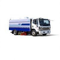 Balayeuse et laveuse de rue électrique écologique, camion de nettoyage routier municipal à faible bruit et lavage haute pression