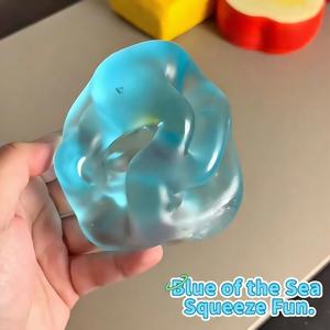 Balle <span class=keywords><strong>anti</strong></span>-<span class=keywords><strong>stress</strong></span> TPR moulable et compressible pour soulager la colère, jouet sensoriel de bureau - Product Image 2